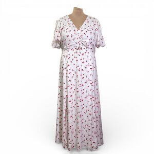 CITY CHIC Aliya White with Cherries Dress, NWT! Size 22